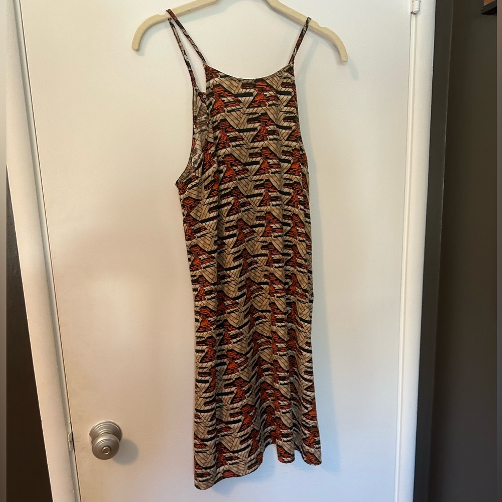 Geometric print shift dress
